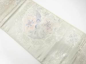 アンティーク　花鳥模様織り出し袋帯（材料）